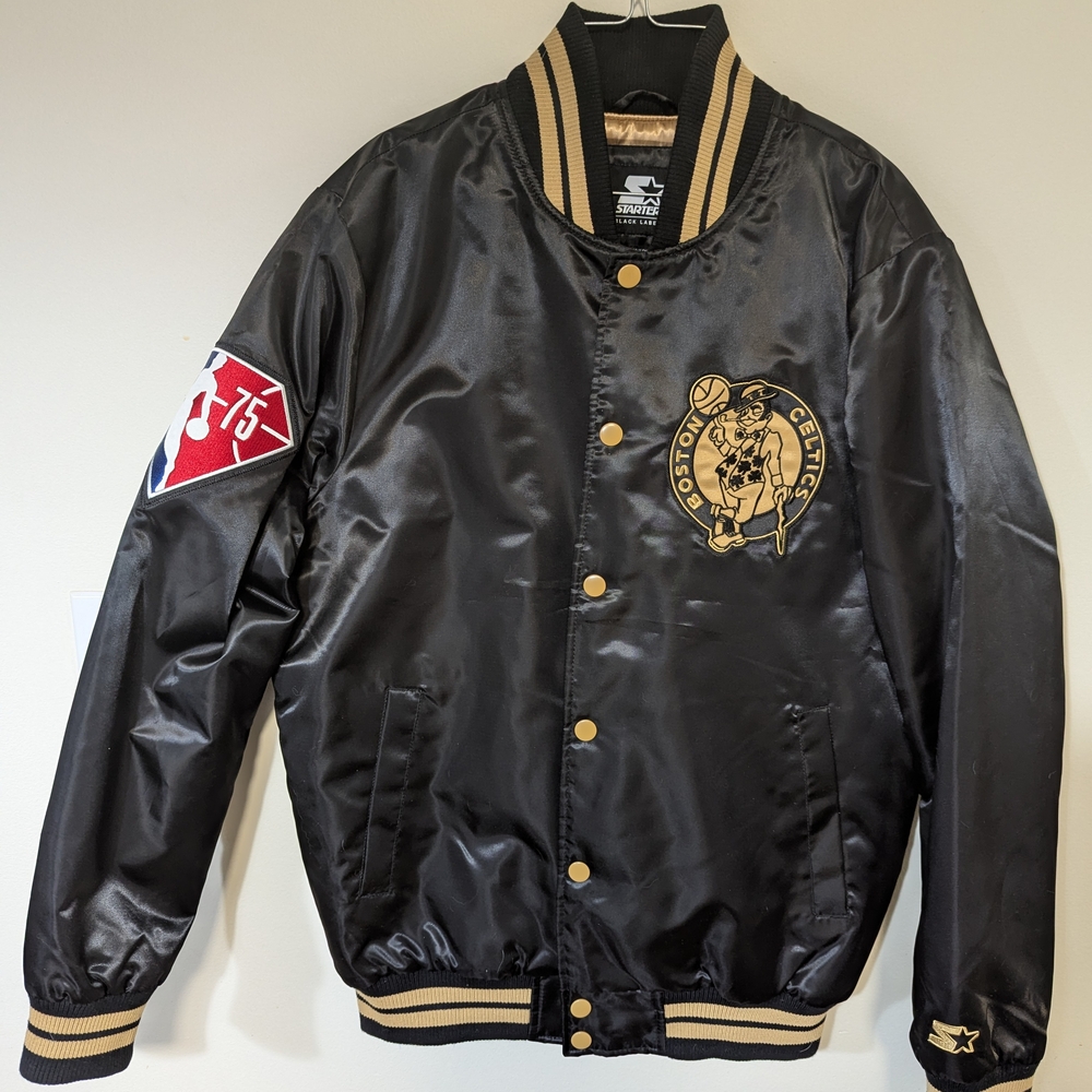 STARTER Black Label Gold Boston Celtics NBA Bomber Jacket Limited Edition